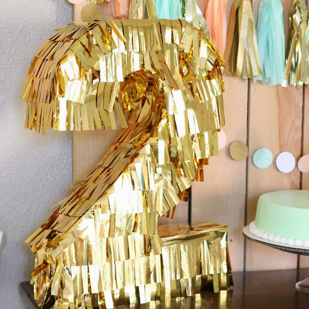 GOLD NUMBER PINATA