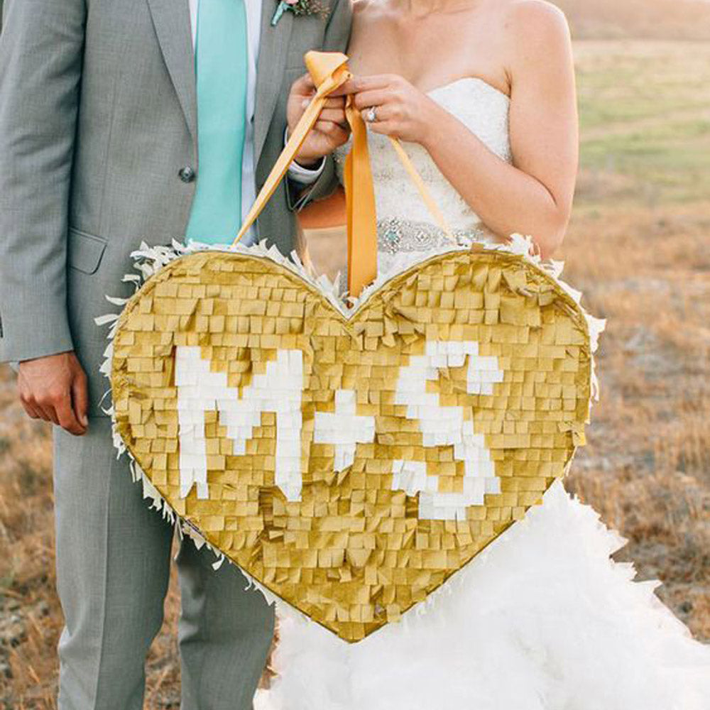 CUSTOM GOLD HEART PINATA