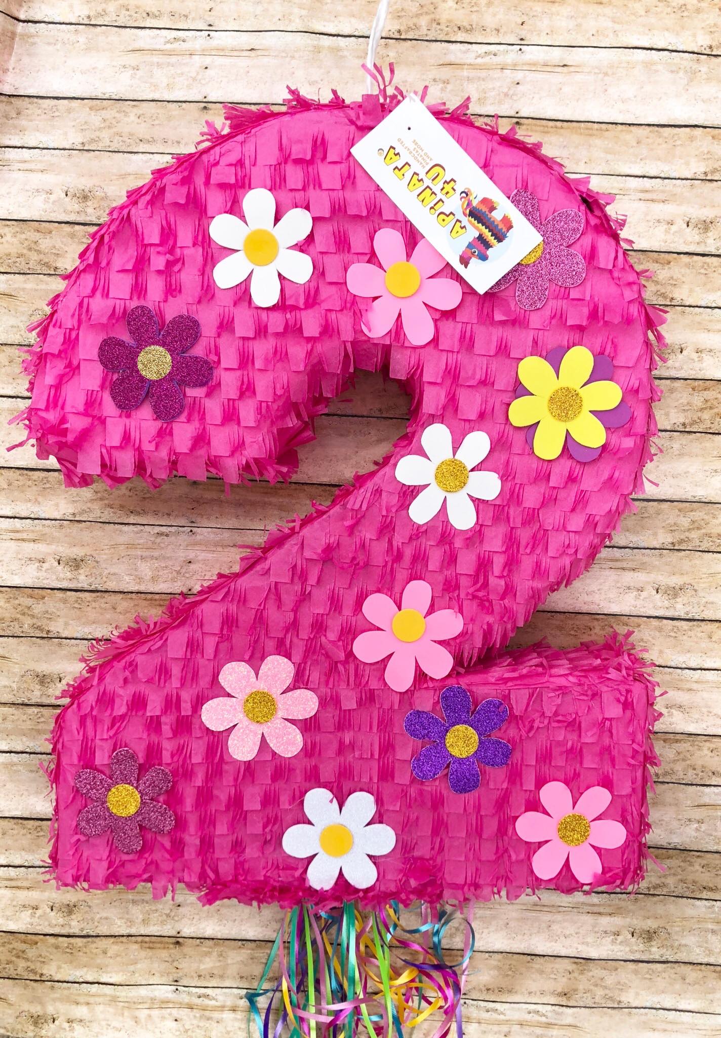 Number Two Pinata Flowers Theme