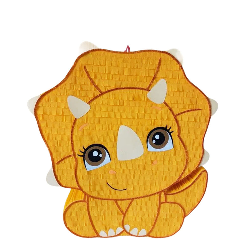 PULL STRING ORANGE BABY DINO PINATA