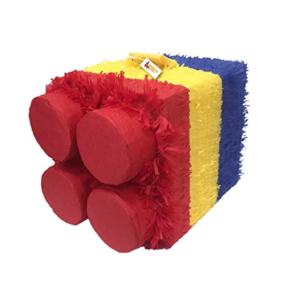 Multicolor Building Block Pinata Red Top