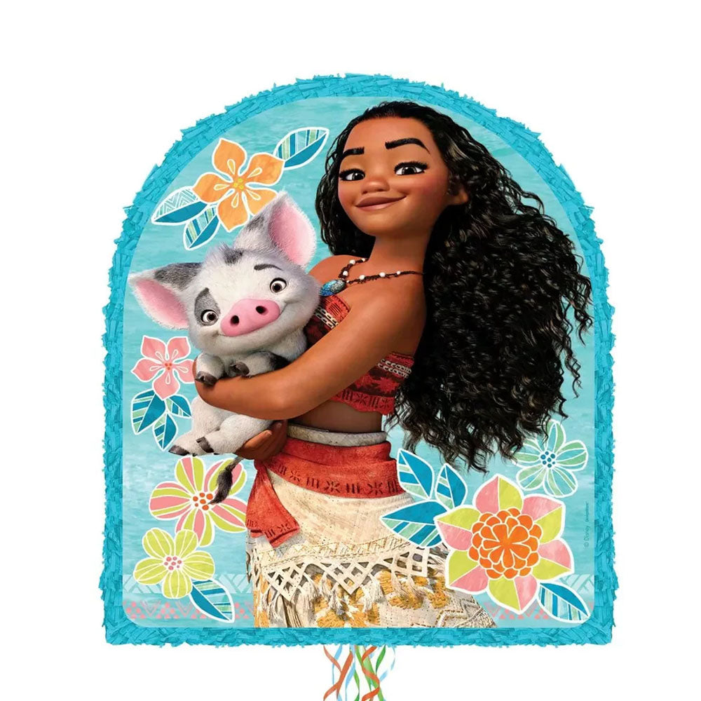 Pull String Moana Pinata, 18in x 21.5in