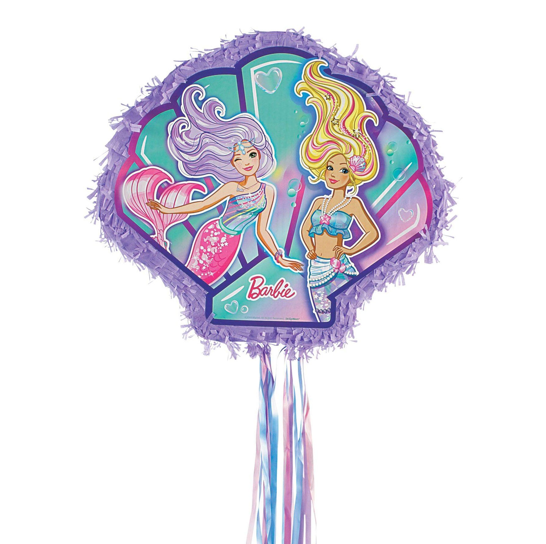 Pull String Barbie Mermaid Pinata