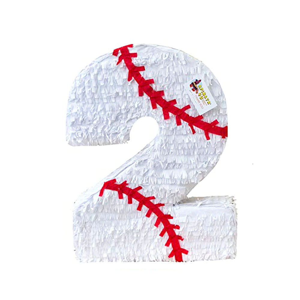 Large Number Two Pinata Baseball Theme Baseball Party Favor
