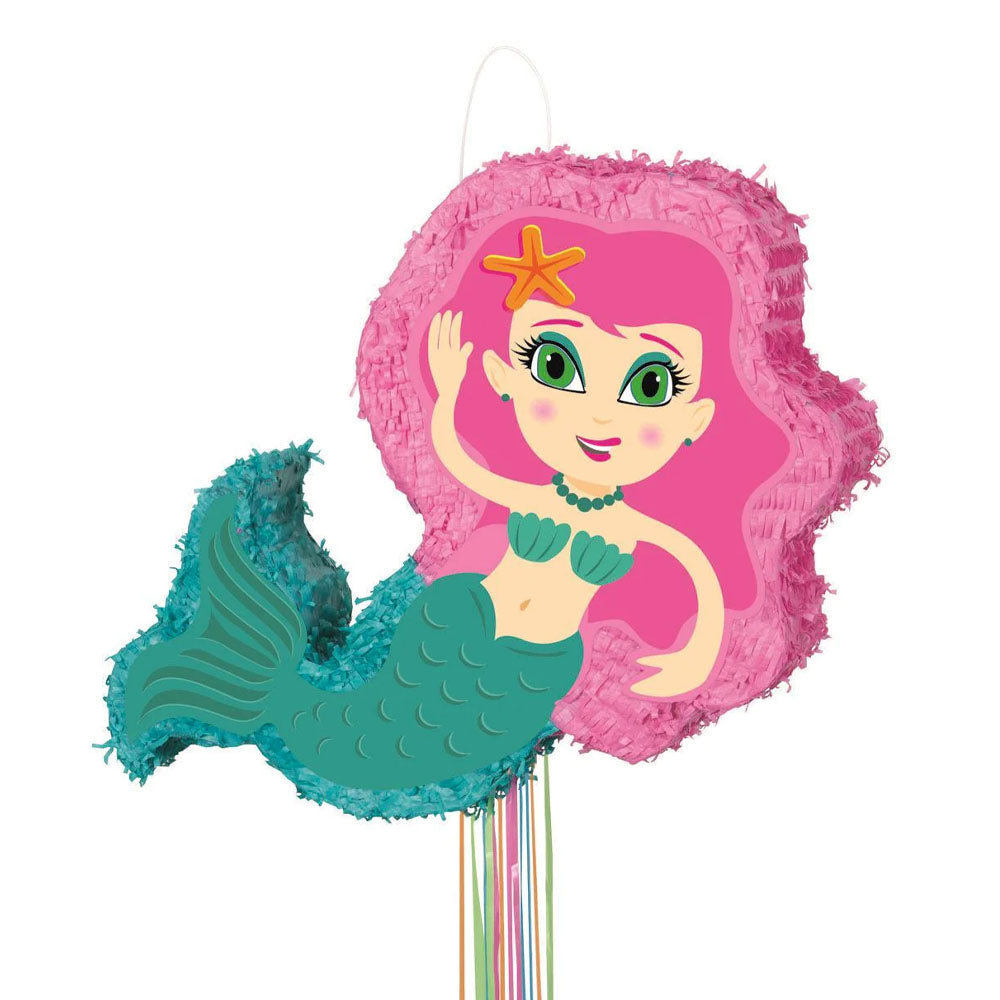 Mermaid Pull String Pinata 23 in