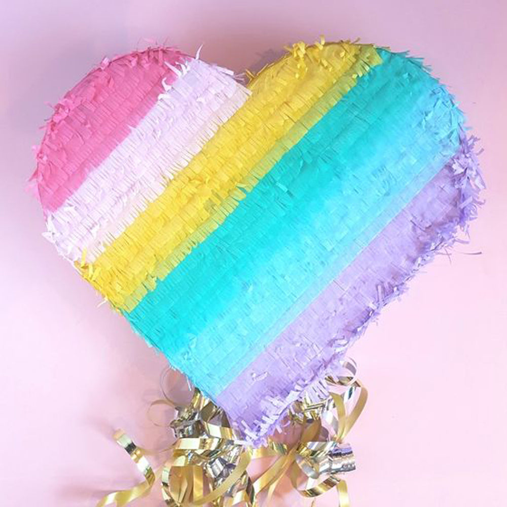 Rainbow Heart Pinata