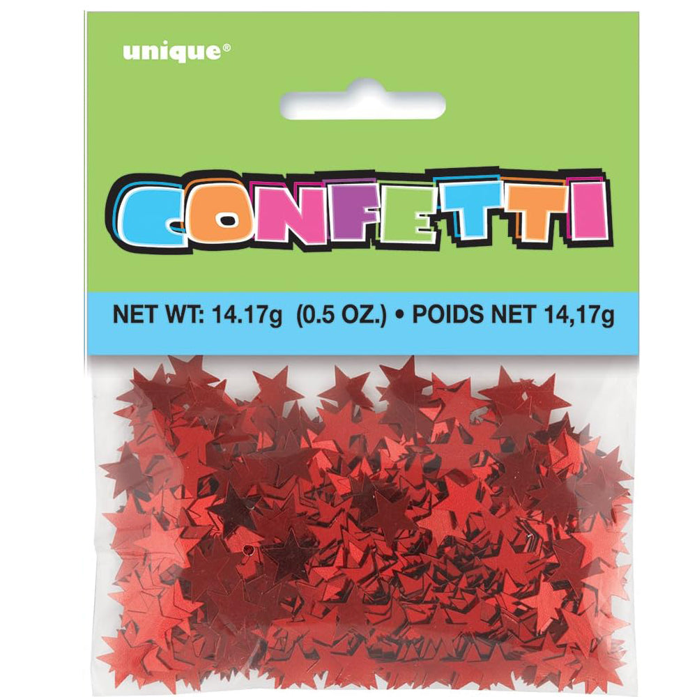 Metallic Red Star Confetti, 0.5oz., 1 Ct.