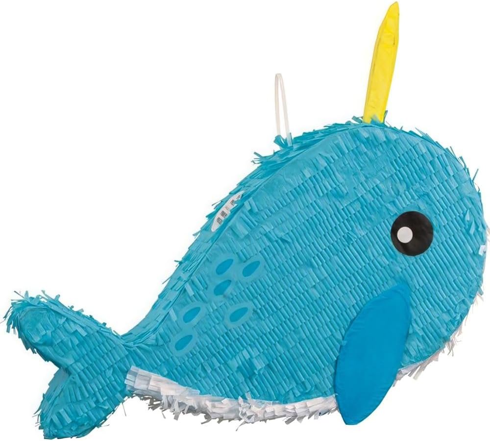 Narwhal Shaped Drum Pinata