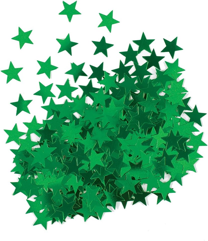 Metallic Green Star Confetti, 0.5oz, 1 Ct.