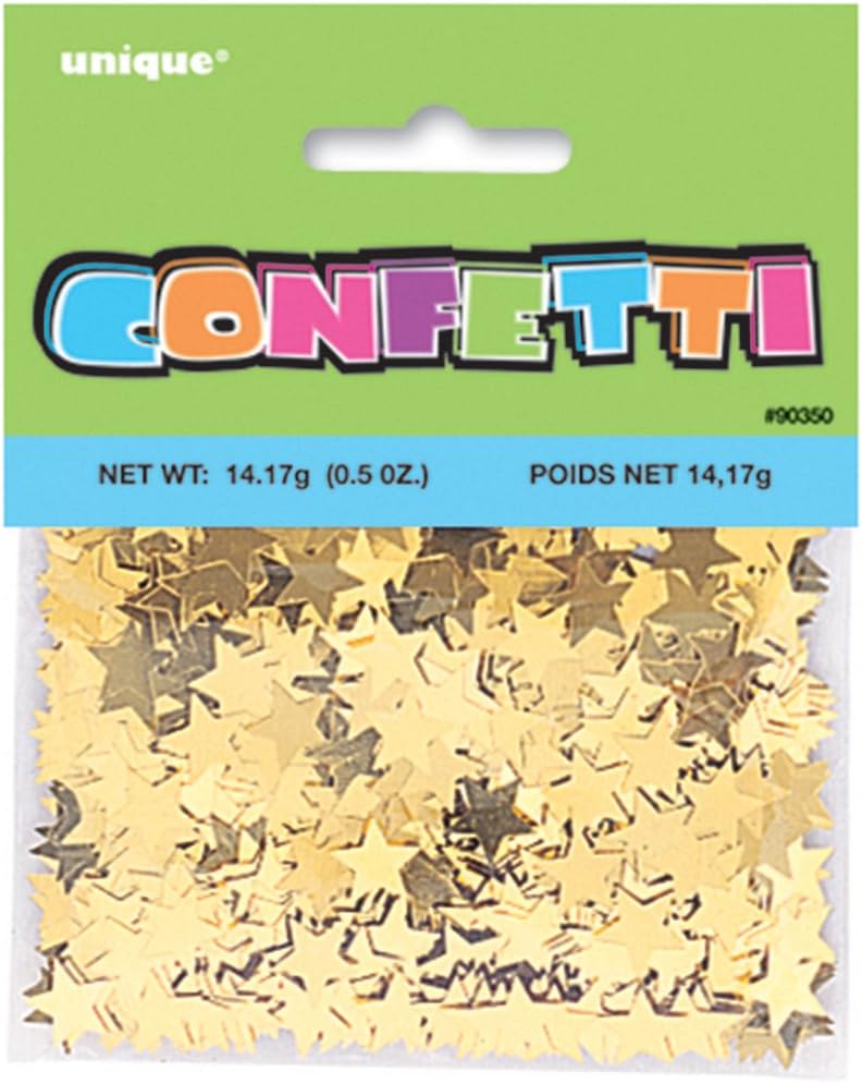 Unique Gold Star Foil Confetti, 0.5 Oz
