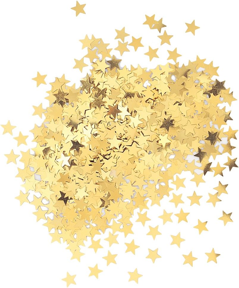 Unique Gold Star Foil Confetti, 0.5 Oz