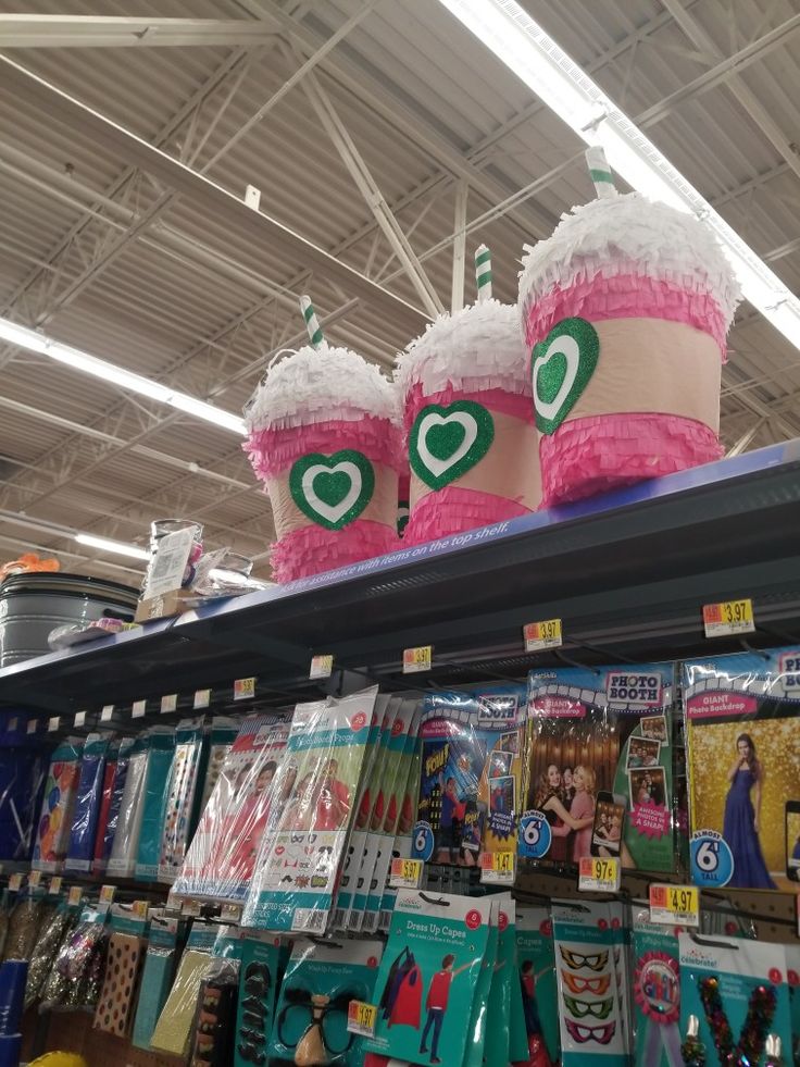 Latte Pinata with Straw, Pink