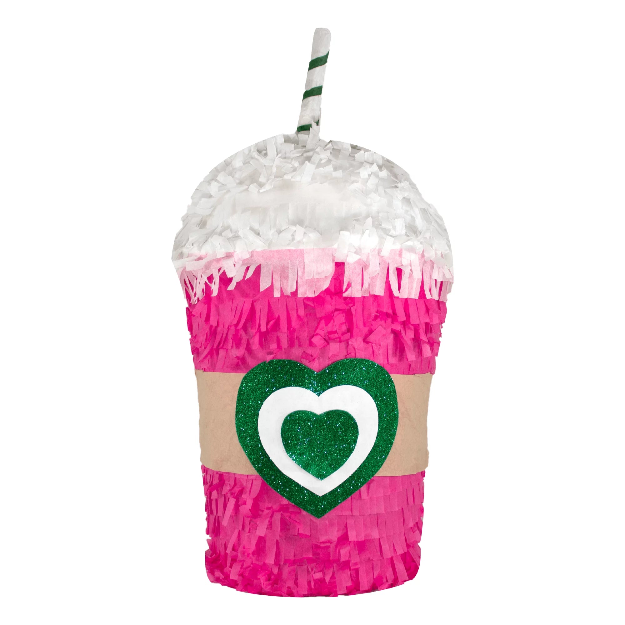 Latte Pinata with Straw, Pink
