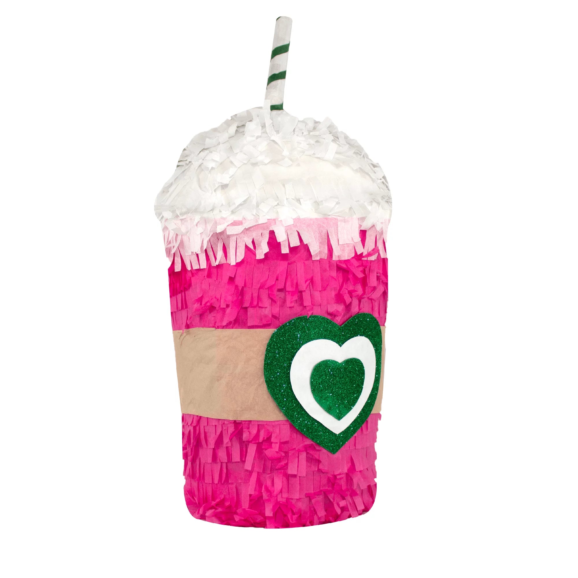 Latte Pinata with Straw, Pink