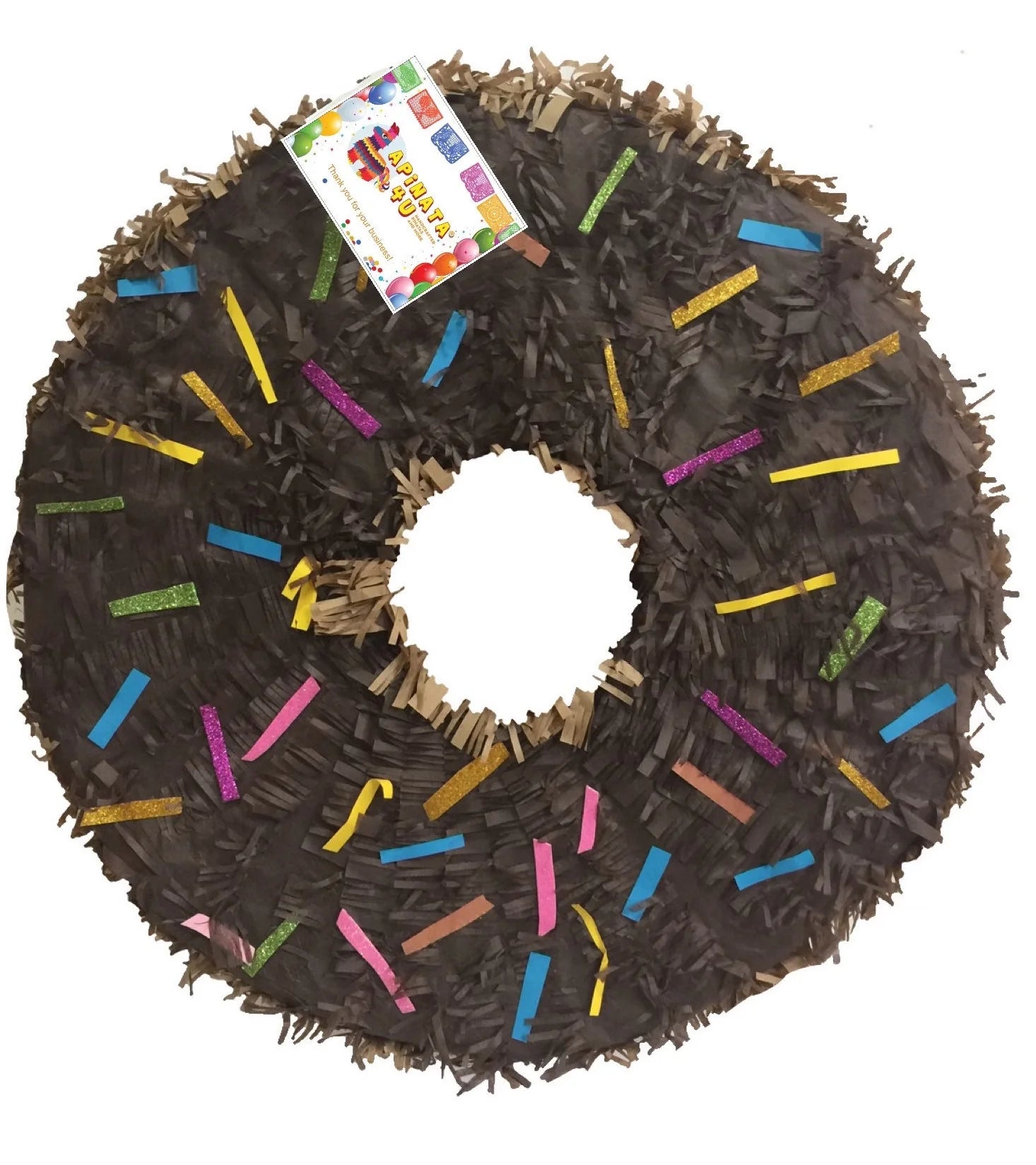 Brown Doughnut Pinata