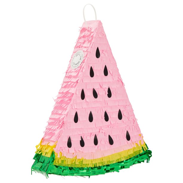 Small Fruit Pinata for Watermelon Party Decorations, 17 x 14.5 x 3 in
