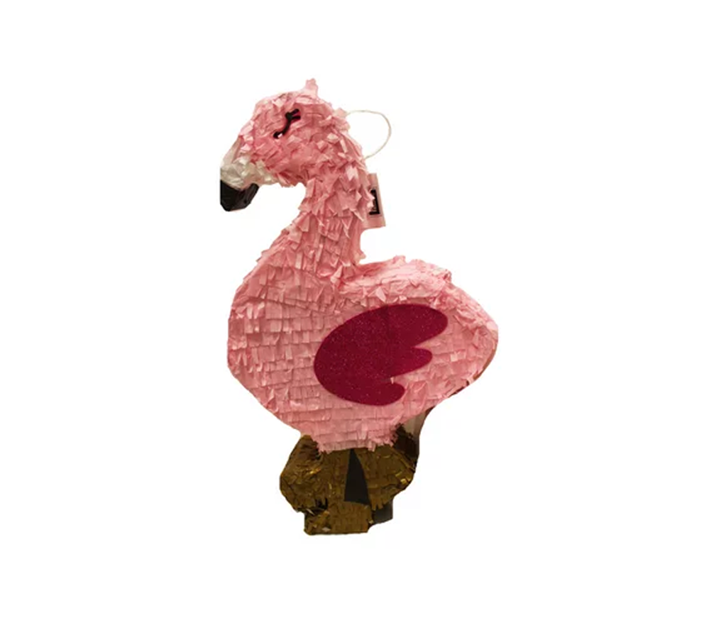 Large Flamingo Party Pinata, Bright Pink & Gold, 14in x 26in