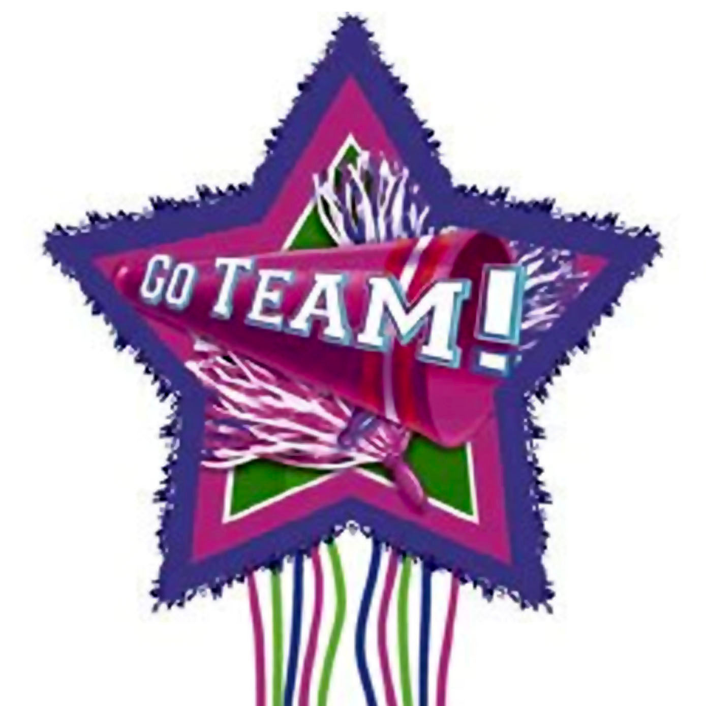 GO TEAM CHEER LEADING PULL STRING PINATA