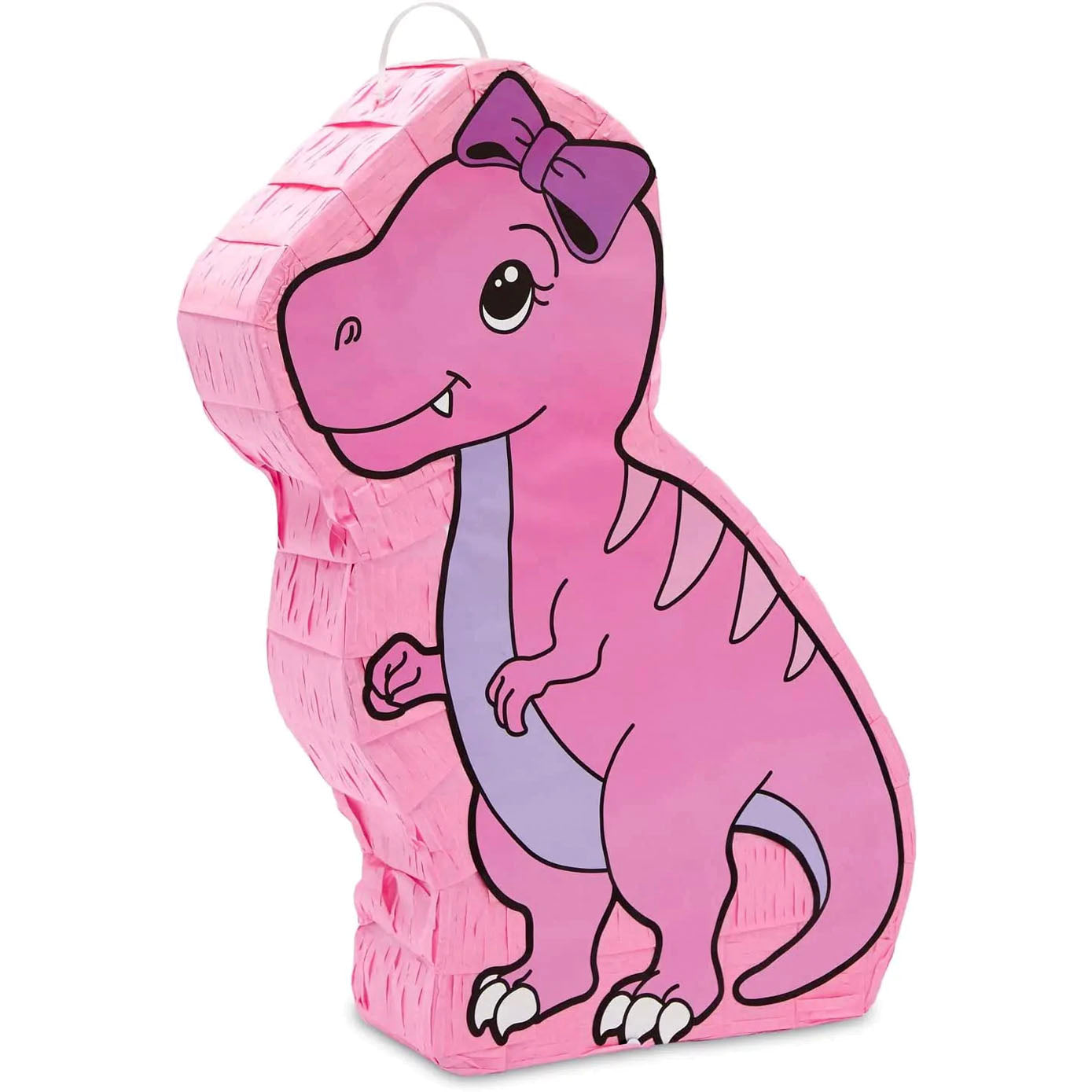 Pink Dinosaur Pinata for Girls T-Rex Themed Birthday Party Supplies(16.5 x 13 x 3 In)