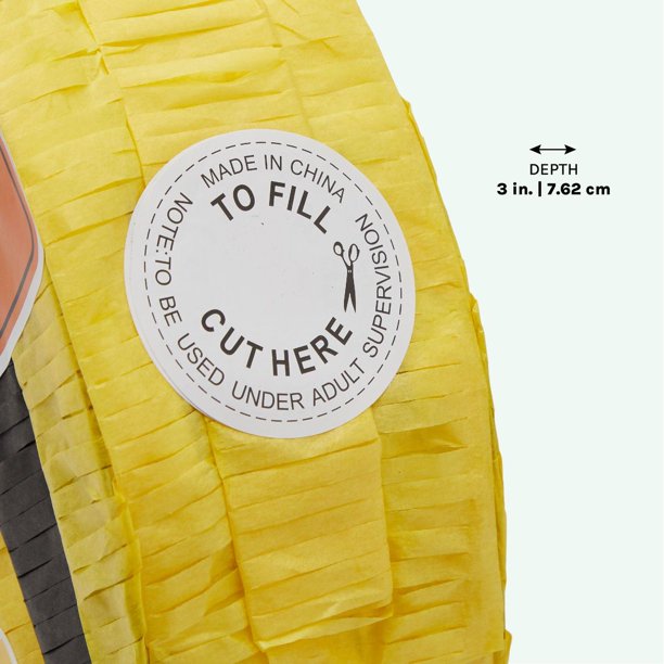 Number 2 Pull String Pinata for Kids Boys 2nd Construction Birthday Party