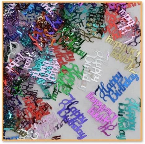 Beistle Multicolor Happy Birthday Script Cutout Plastic Confetti-1 Pack / .5oz
