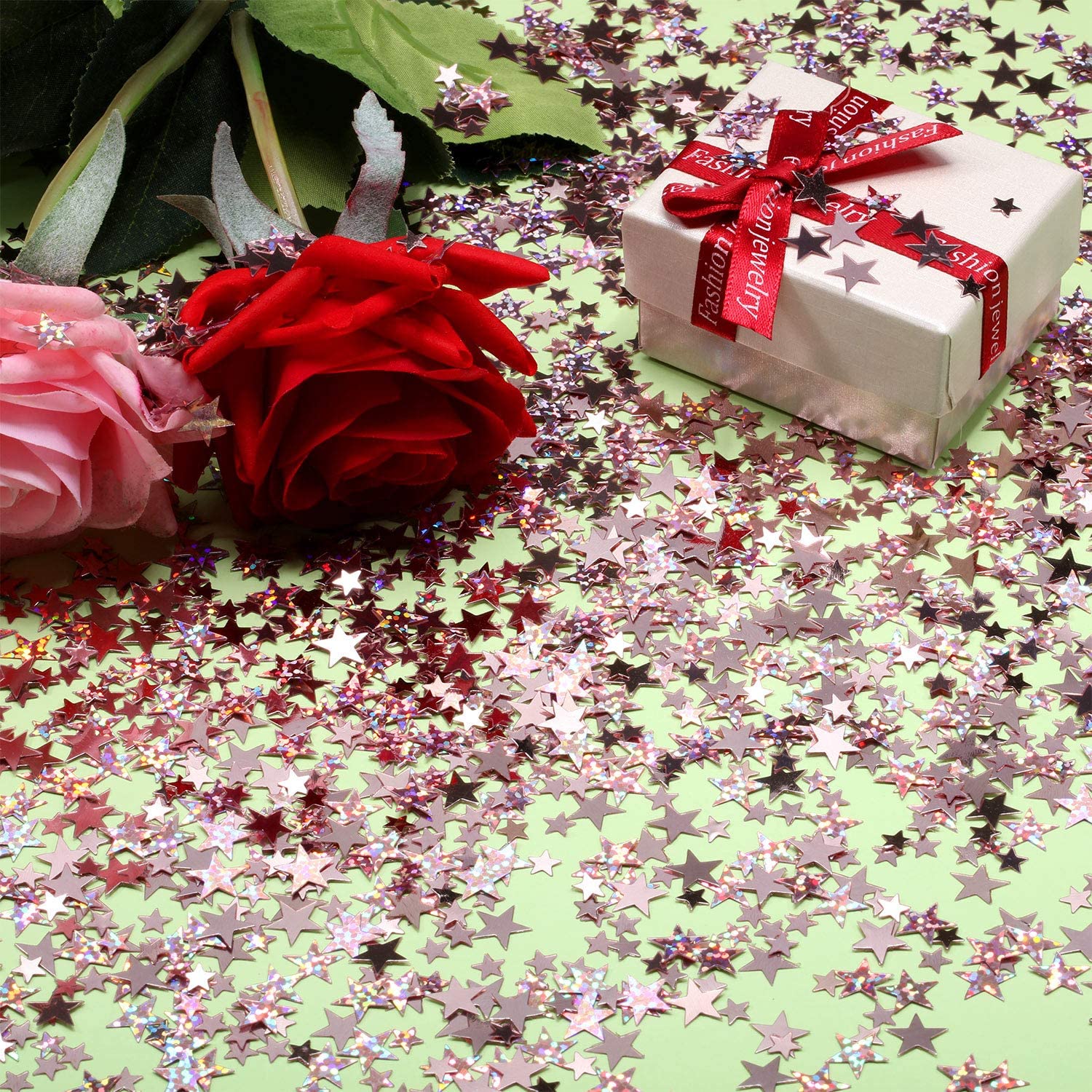 Rose Gold Star Glitter Confetti 30 Grams/ 1 Ounce