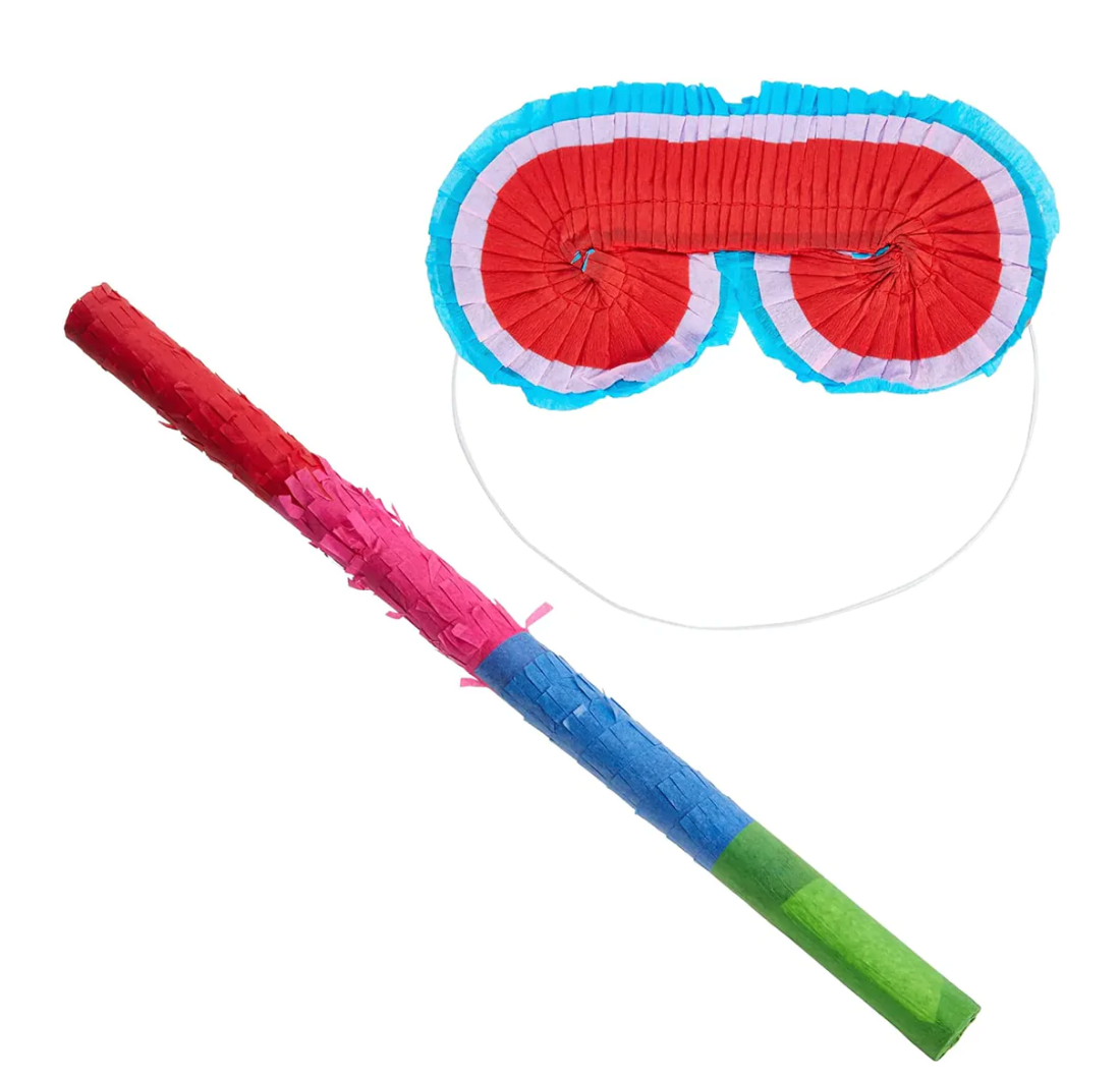 Pull String Hot Pink & Gold Polka Dots Number Two Pinata