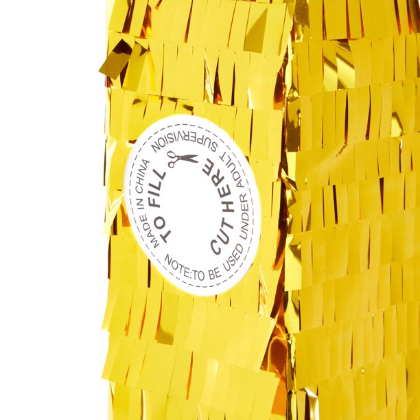 Small Royal Blue and Gold #1 Pinata, Birthday Pinata 16.5 x 10.6 x 3 In