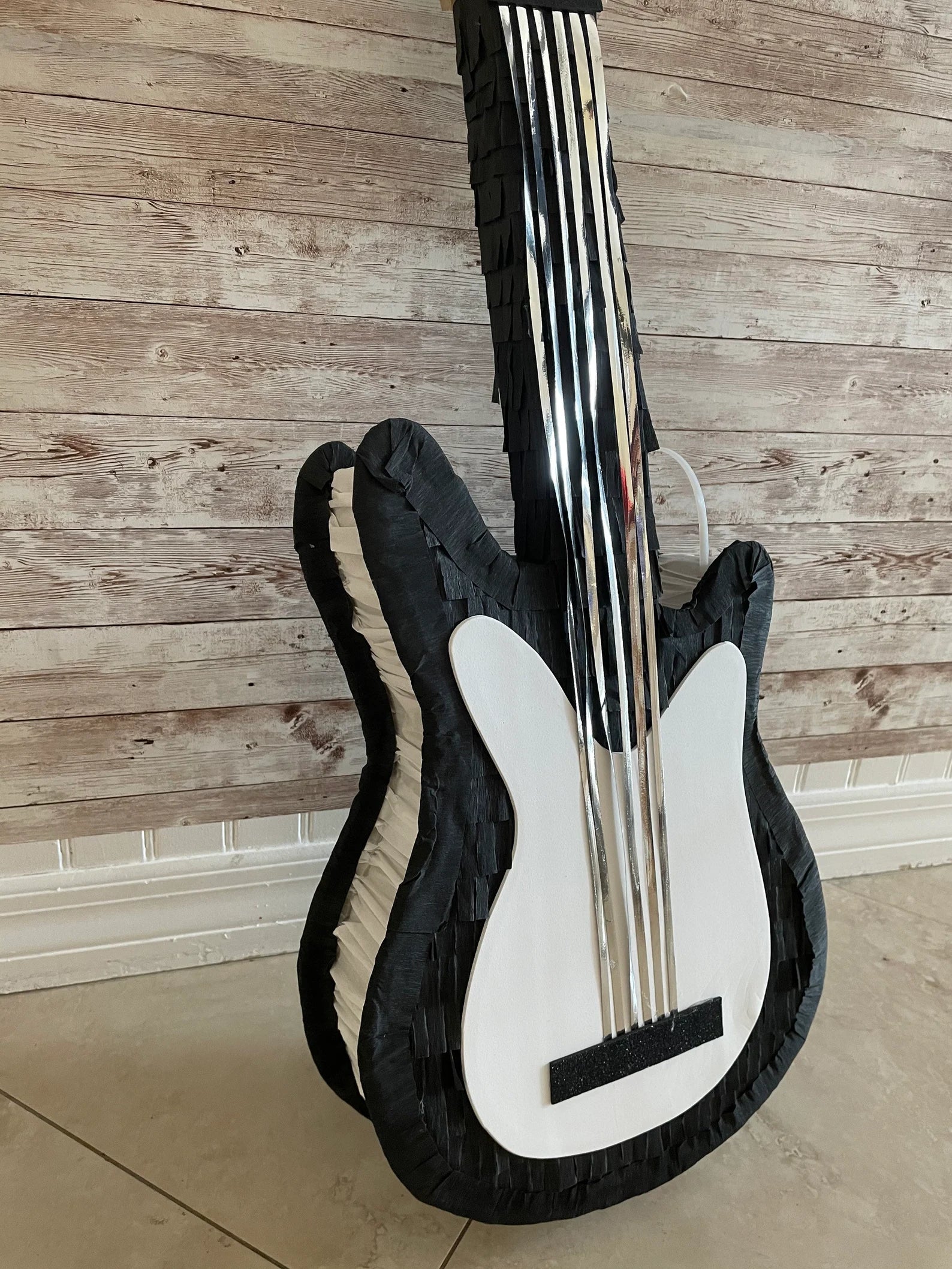 Black Electric Guitar Pinata 28 Inch Tall