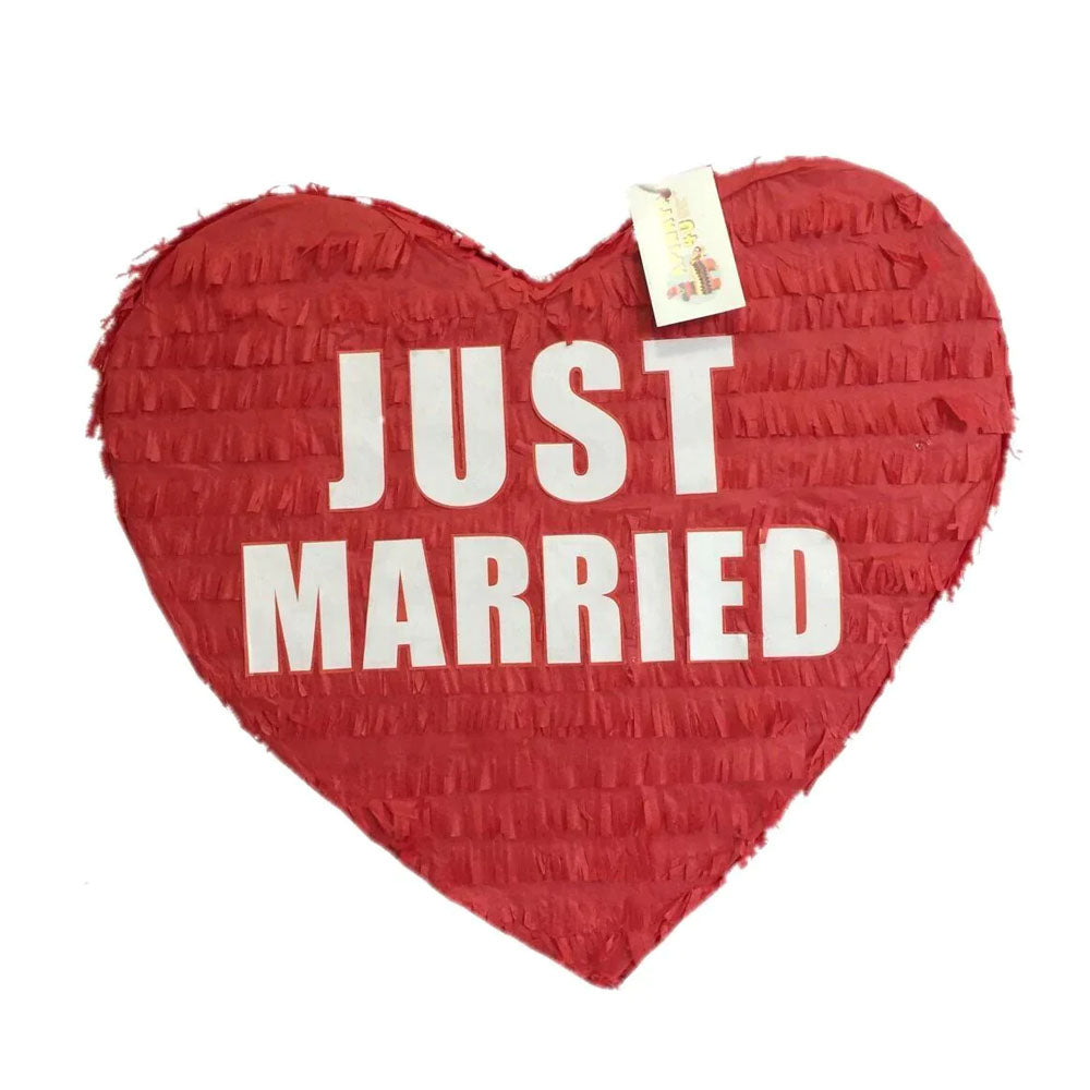 JUST MARRIED Heart Pinata