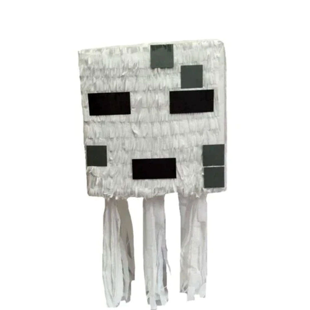 White Ghost Pixel Pinata Video Game Party Favor