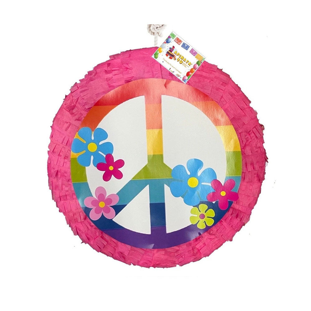 Peace Symbol Pinata with Flowers