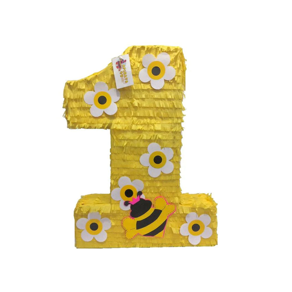 Yellow Number One Pinata Queen Bee Theme