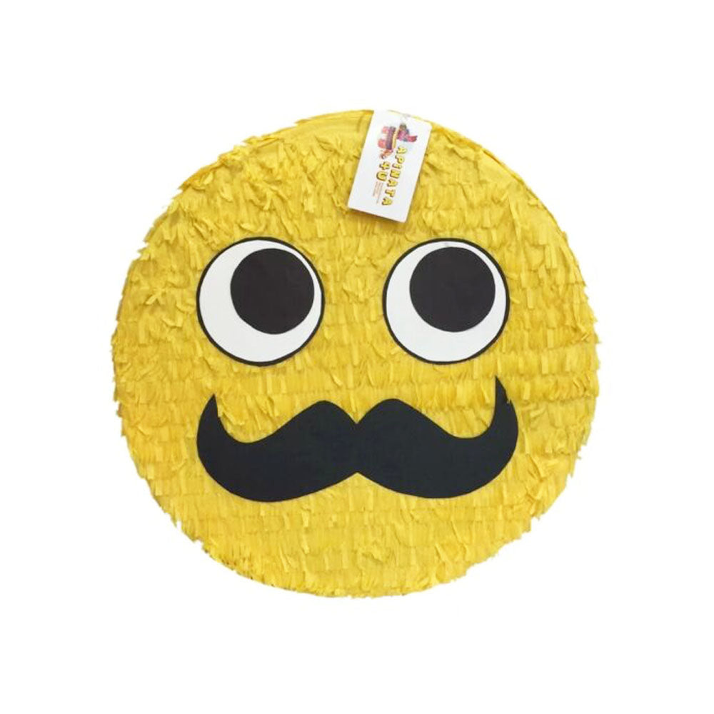 Emoticon Pinata 20" Emoticon Party Decoration Mustache Emoticon