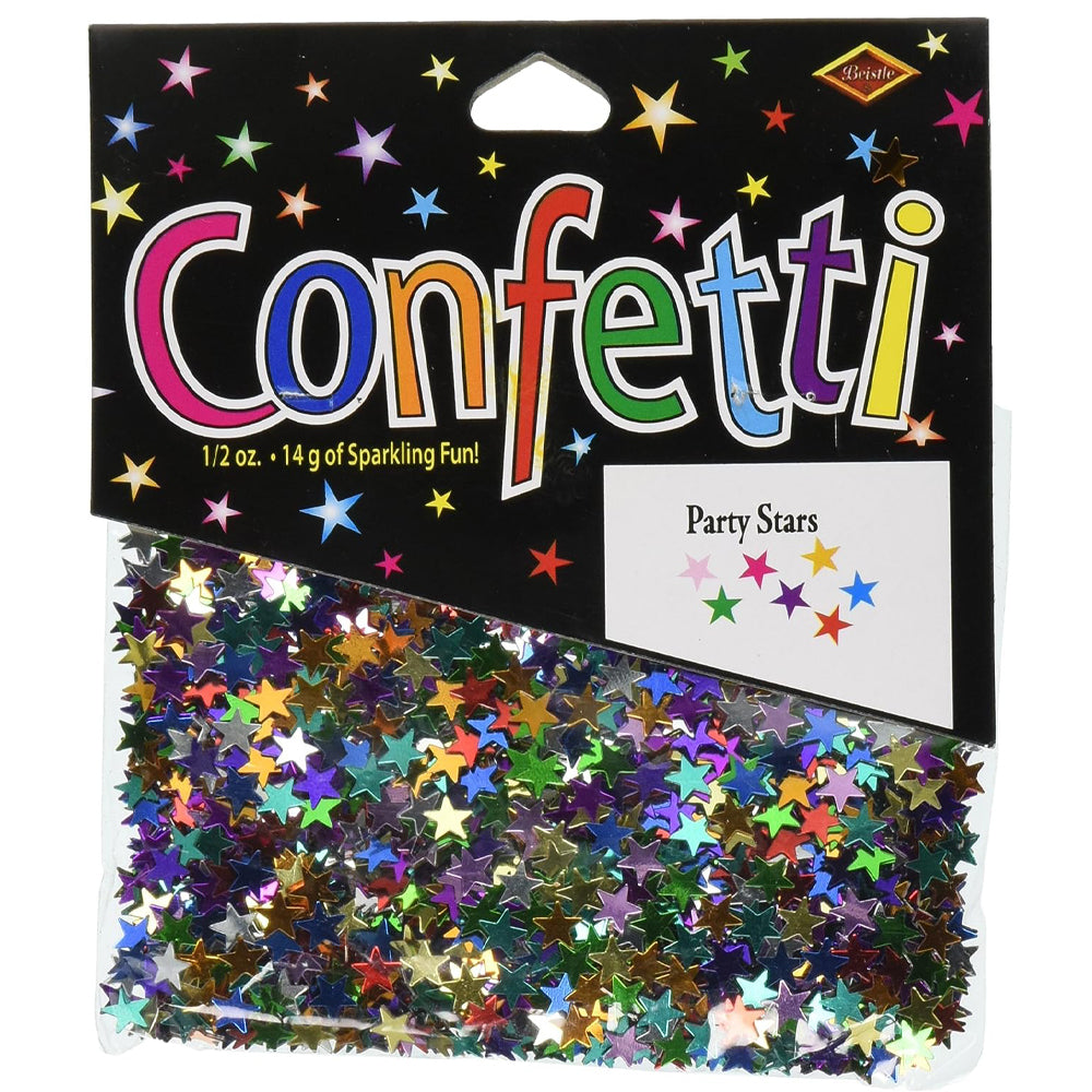 BEISTLE Multi Color Star Foil Confetti, 05 Oz