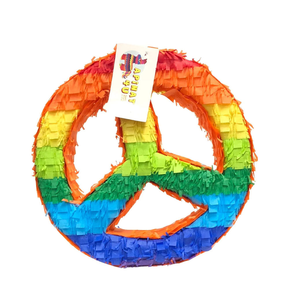 Rainbow Peace Sign Pinata
