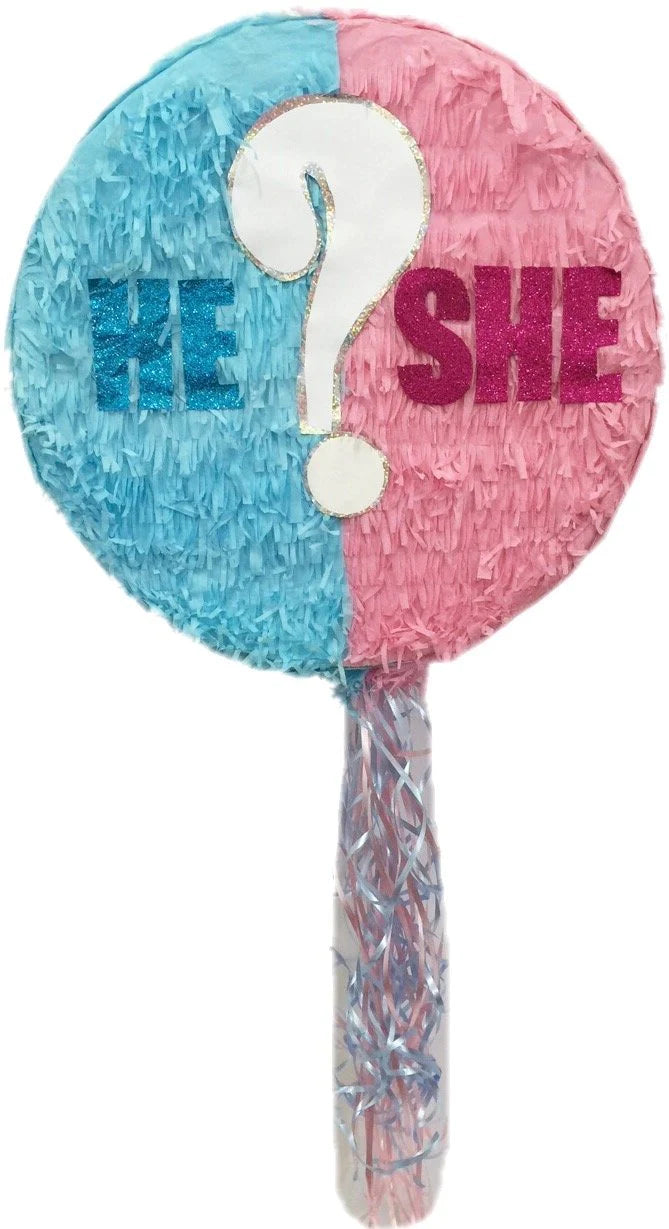 He or She? Gender Reveal Pull Strings Pinata