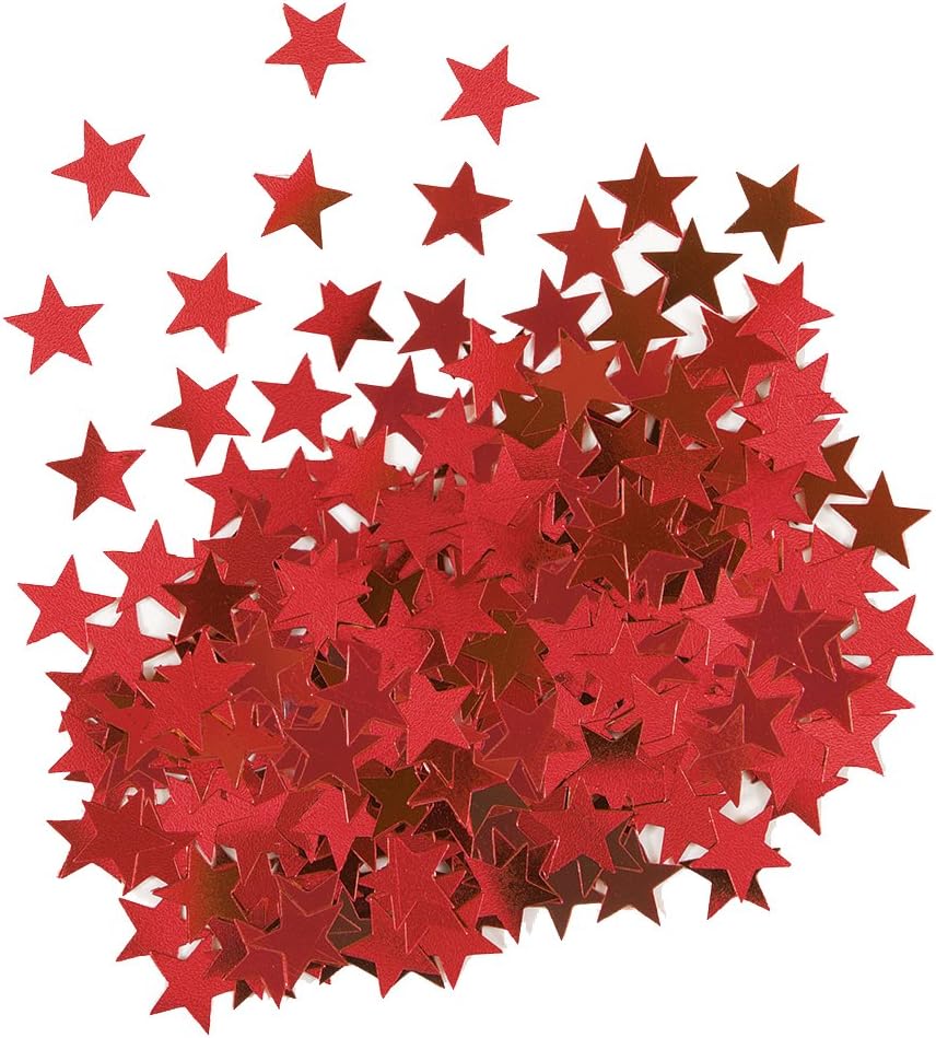 Metallic Red Star Confetti, 0.5oz., 1 Ct.