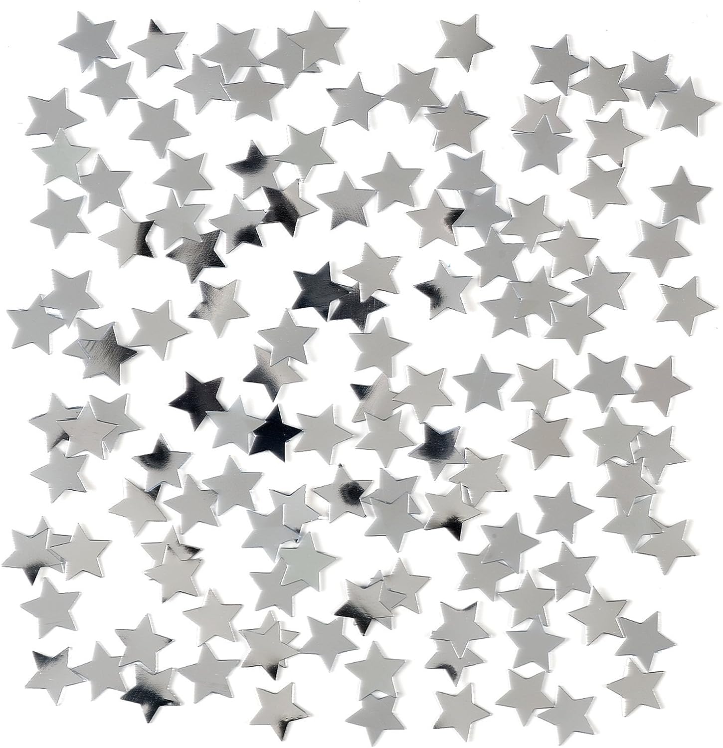 Unique  Star Foil Confetti - .05 Oz, Silver, 1 Pc