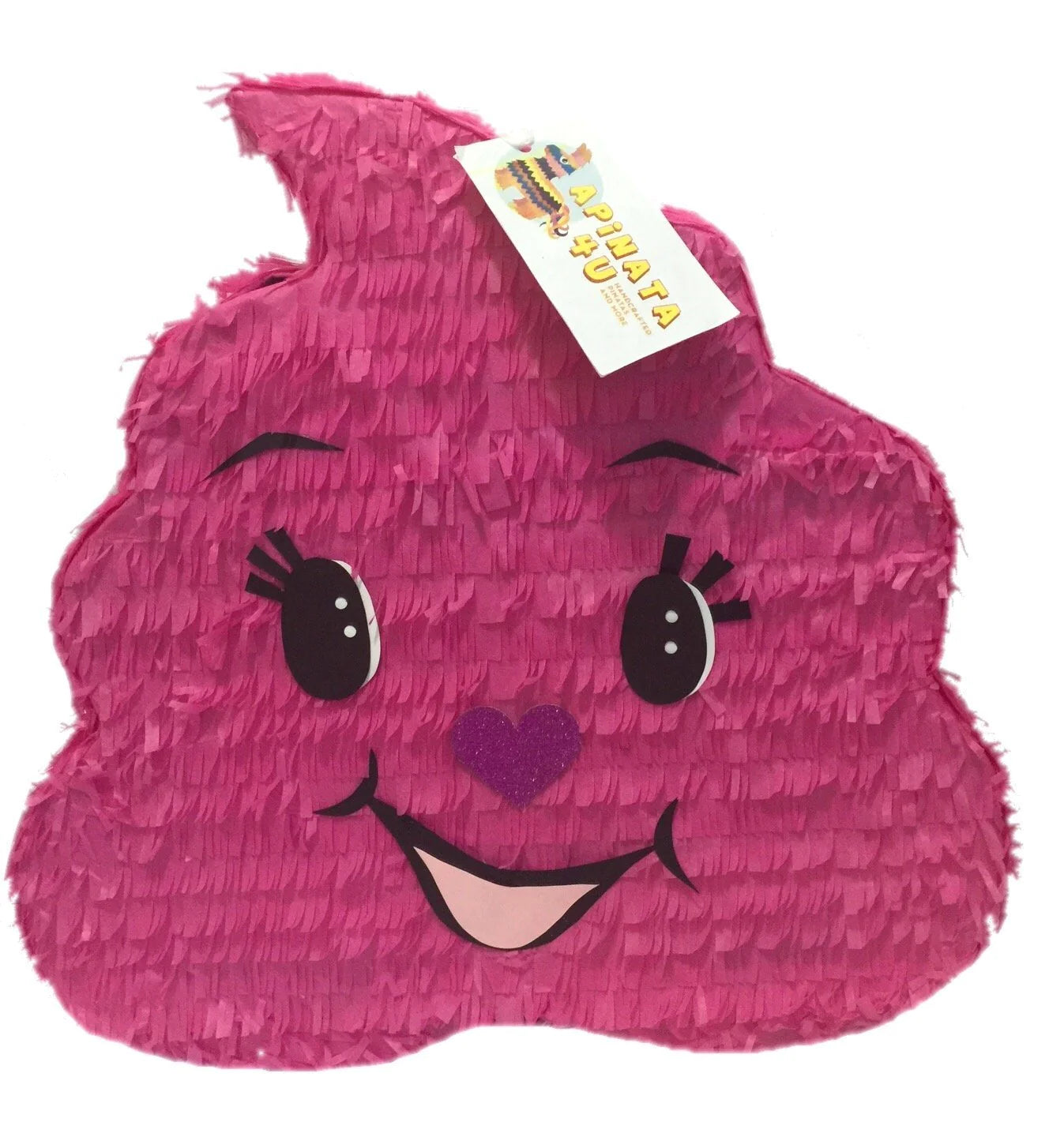 Pink Poop Emoticon Pinata