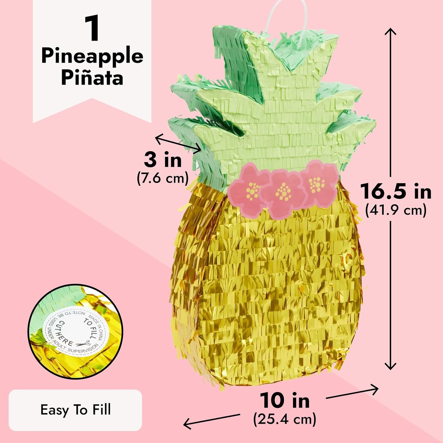 Pineapple Pinata for Hawaiian Luau Party