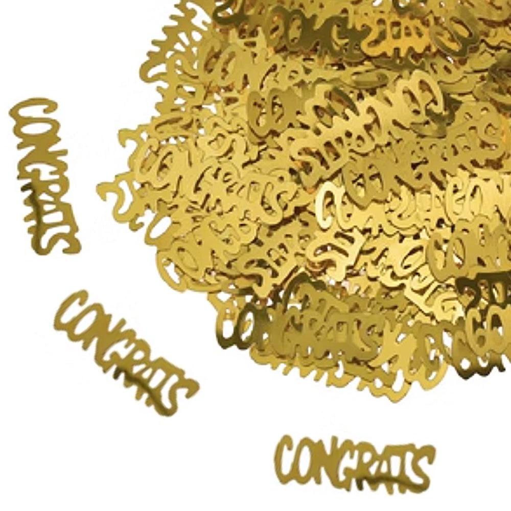 Gold Congrats Cutout Confetti-1 Pack / .5oz