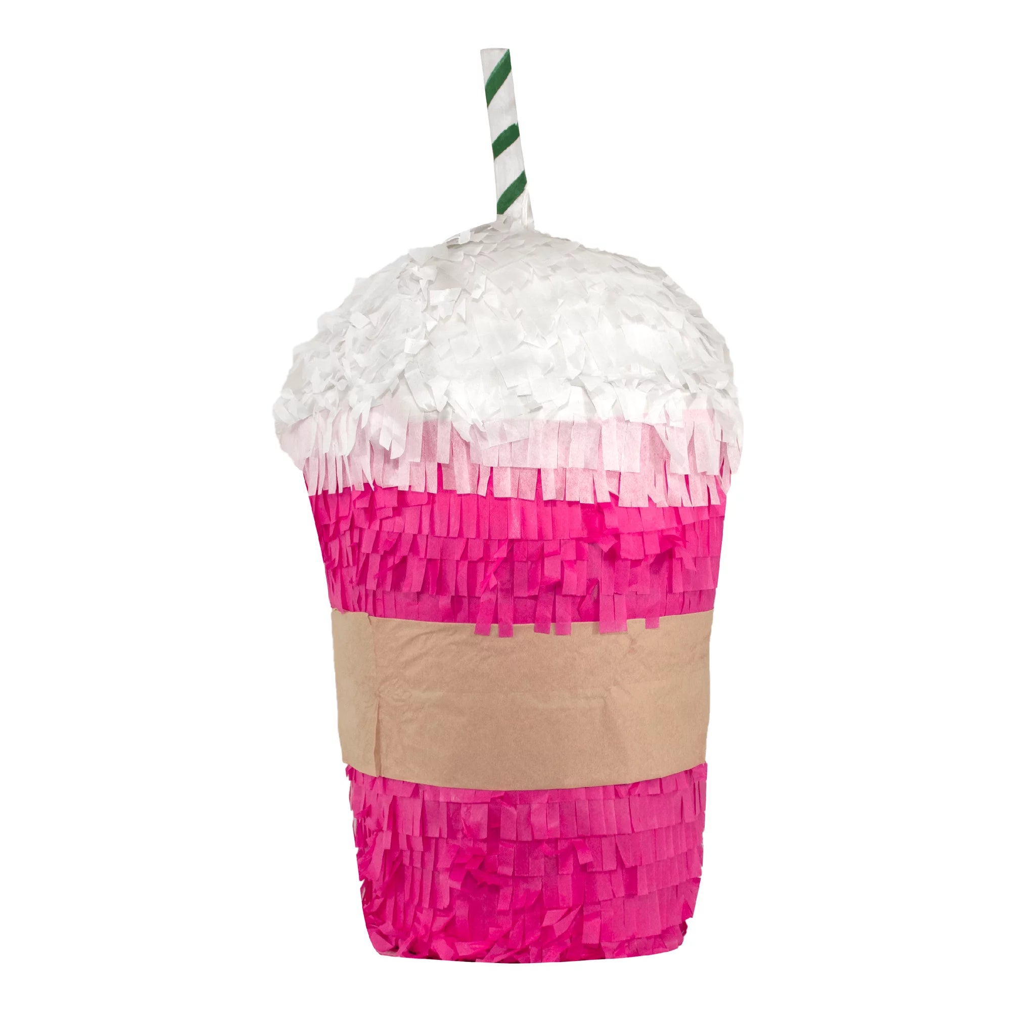 Latte Pinata with Straw, Pink