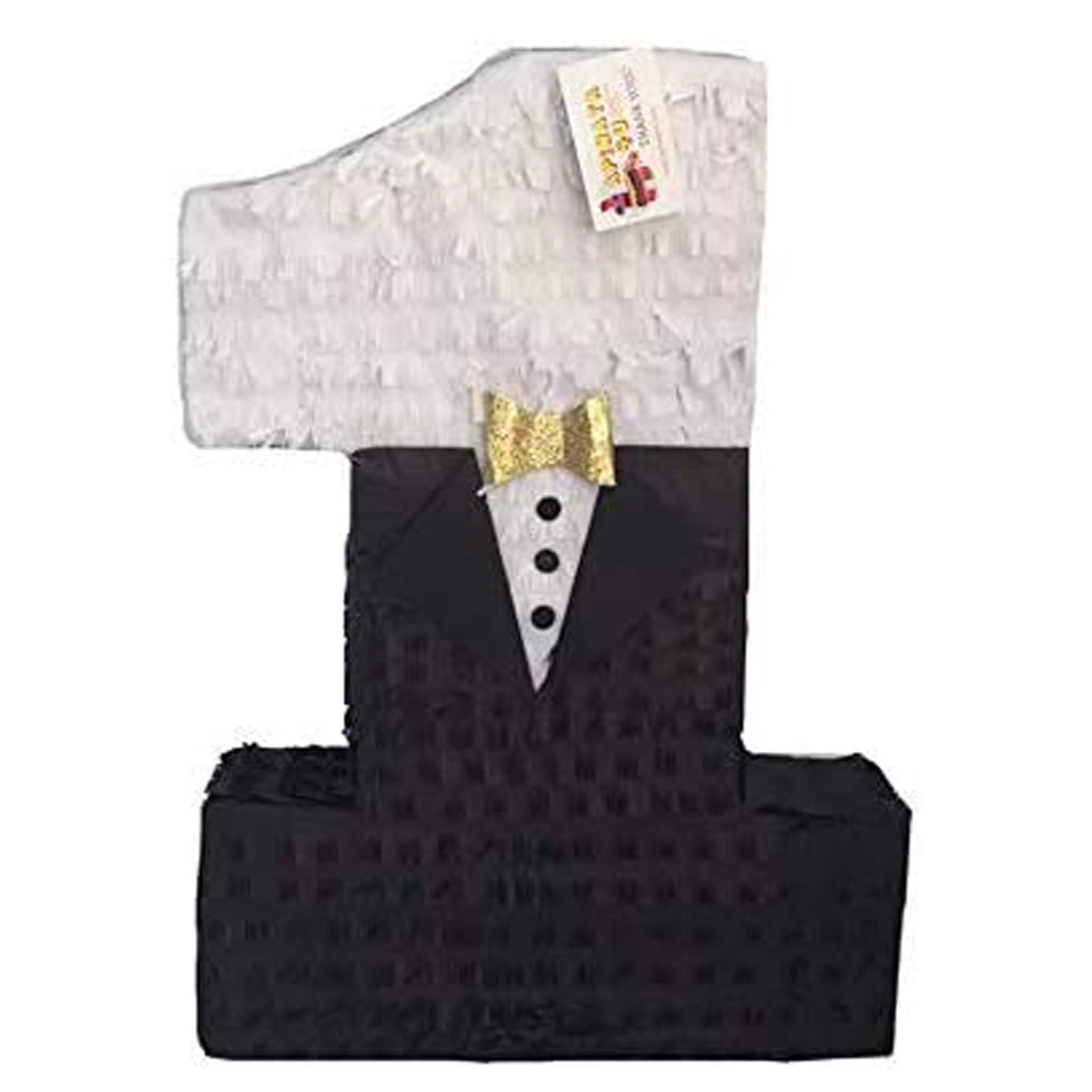 Large Number One Pinata Black & White Mr Onederful Theme