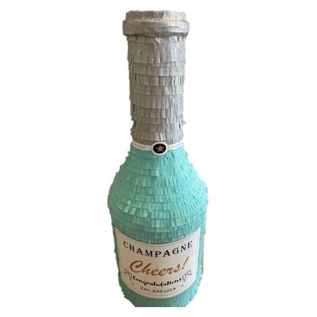 Large Champagne Bottle Custom Name Pinata 28Inch Tall