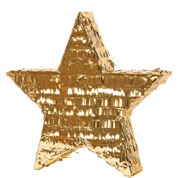 Gold Foil Star Pinata, 18in x 18in
