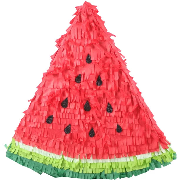 Watermelon Slice Party Pinata, Red, 17.5in x 18.75in