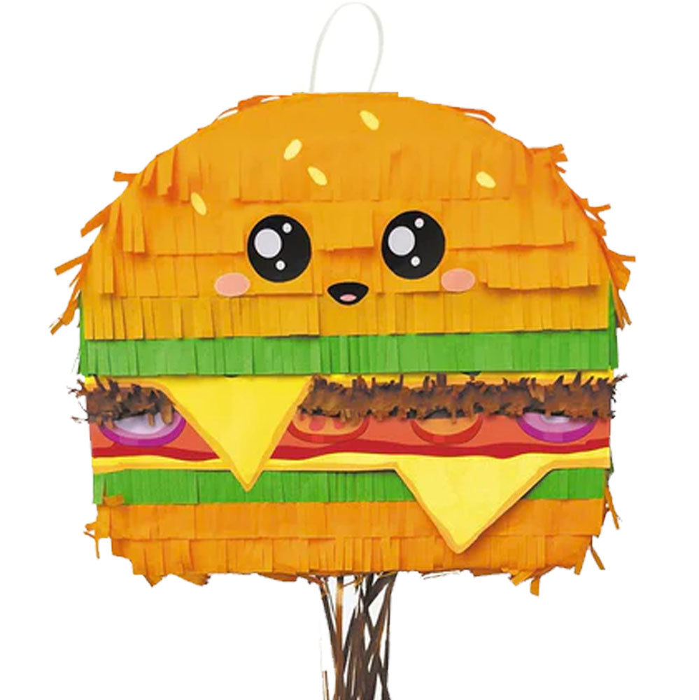 BURGER PULL STRING PINATA 20"