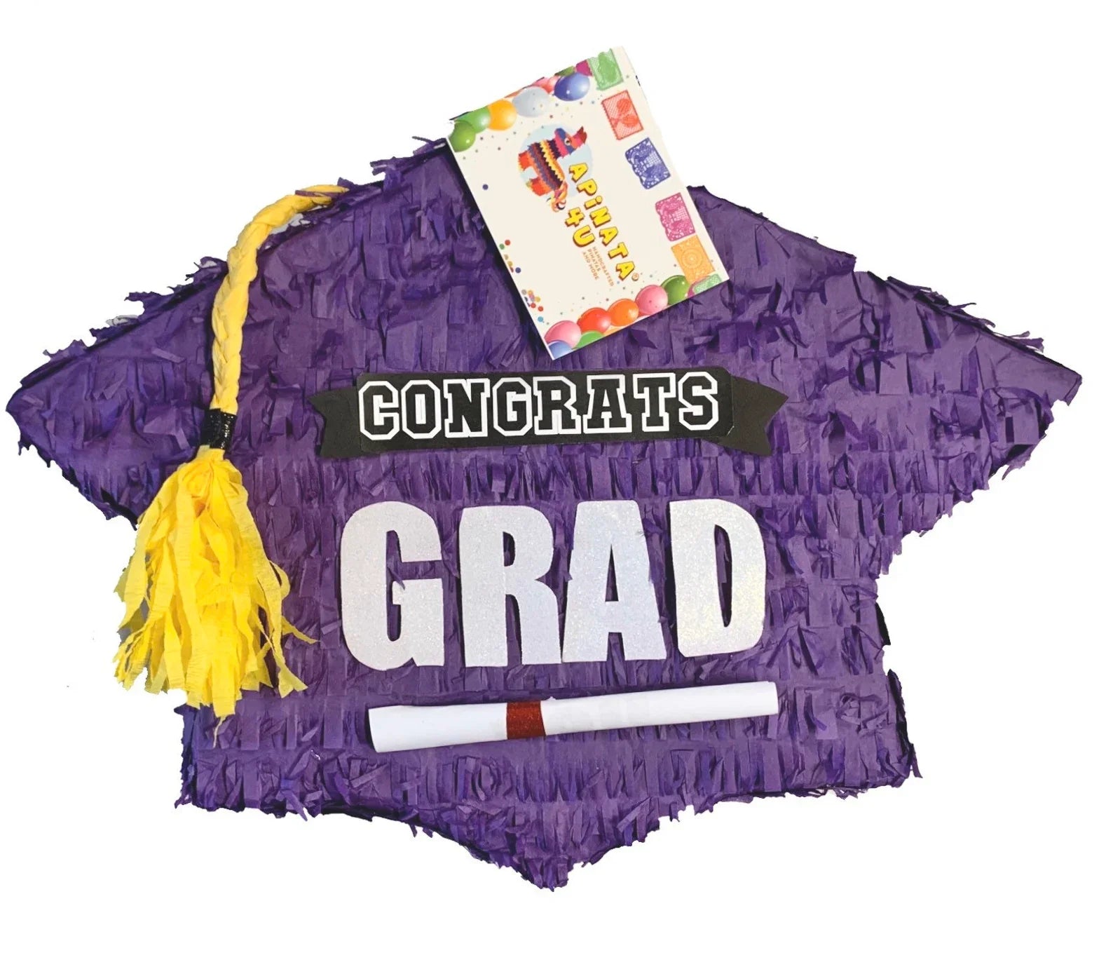 Purple Graduation Cap Pinata