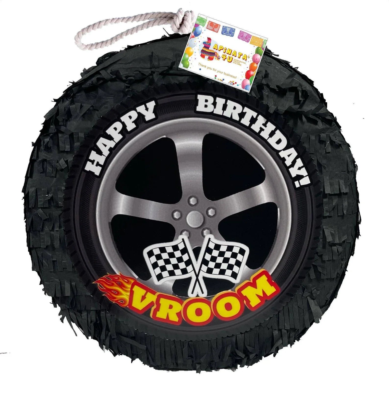 Rolling Dubs Theme Pinata, Tire Pinata Off Road Themed Pinata